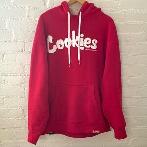 Cookies Hoodie Script Logo Pullover Sweatshirt Mens Size L Large Skater Urban